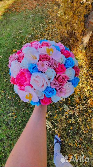 Композиция из мыльных цветов