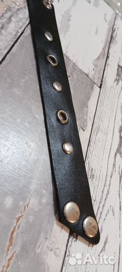 Браслет из кожи Рок стиль панк метал