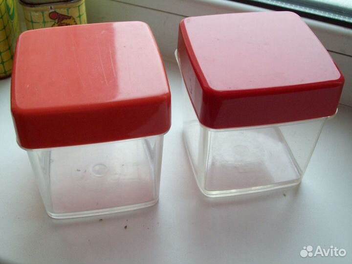 Ёмкости для сыпучих (Винтаж,80-е годы) -4 банки