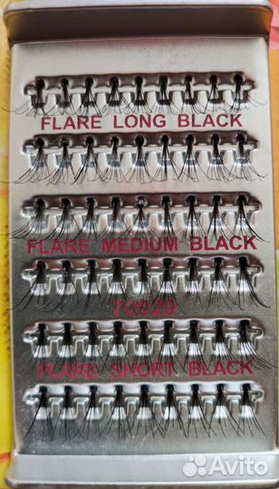 Ресницы накладные пучки новые Fing'rs клей стразы