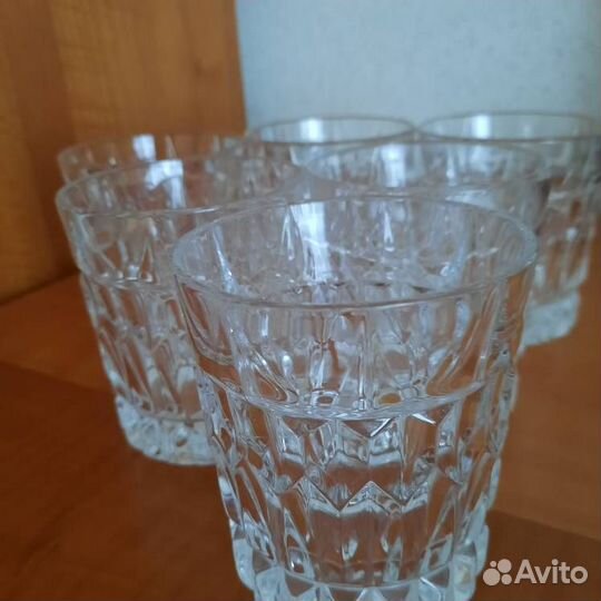 Рюмки и стаканы хрустальные 6 шт