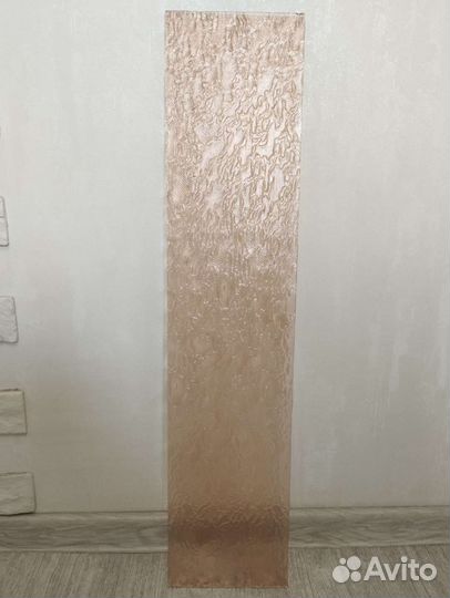 Стекло рефленое бежево-коричневое 6 штук