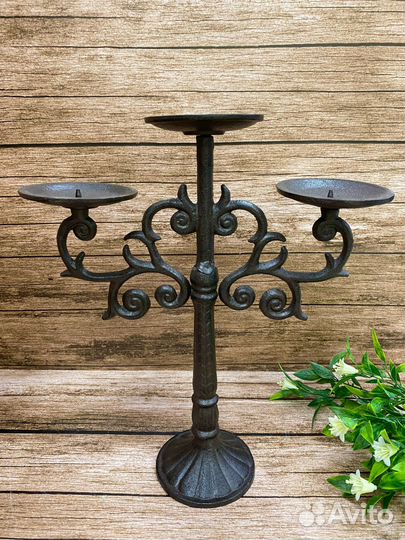 Подсвечник 32х28см. Чугун