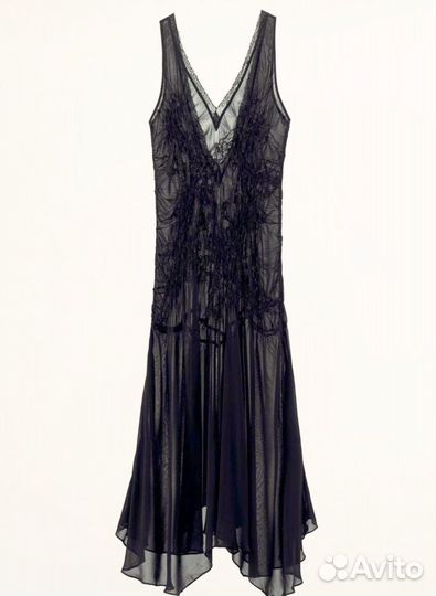 Zara шелковое платье