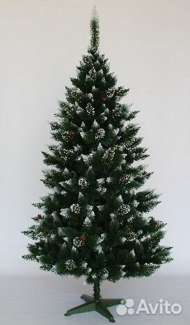 Ель искусственная Сосна с белыми кончиками и шишка