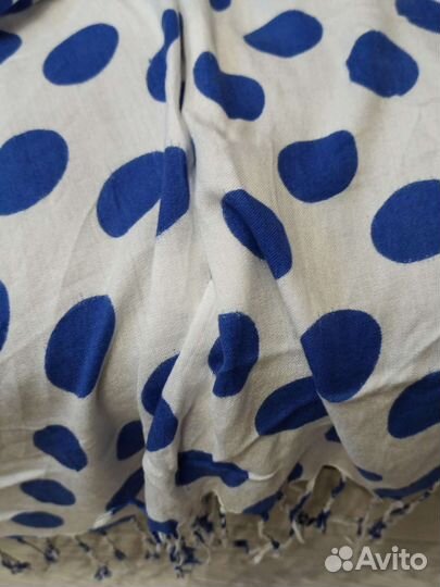 Палантин 185х90см парео горохХлопок Франция