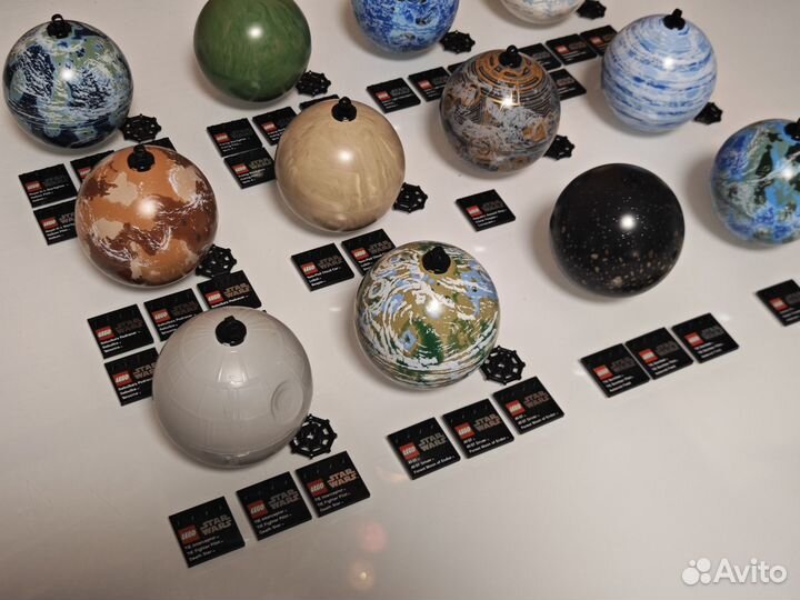 Полный комплект 12 планет Lego Star Wars Planet