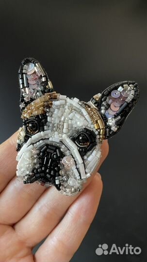 Брошь Французский бульдог