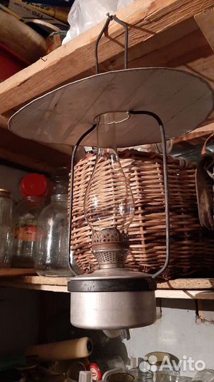 Редкая подвесная керосиновая лампа СССР, алюминий