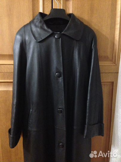Пальто кожаное