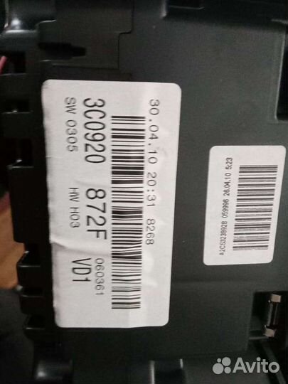 Volkswagen passat б6 щиток приборов