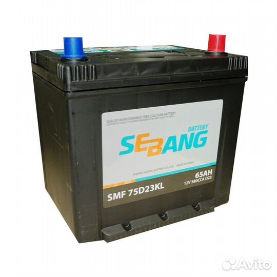 65 Ач Аккумулятор SeBang SMF 75D23KL