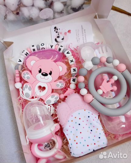 Подарок малышу Держатель для соски Грызунки