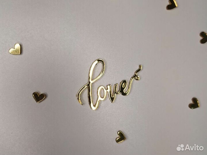 Акриловый Топпер, золото