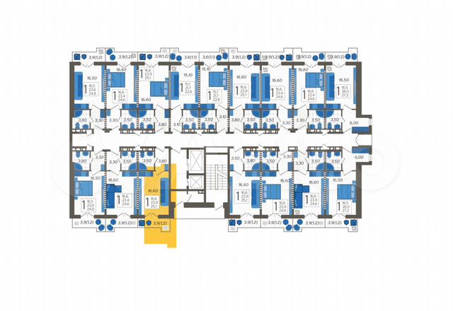 Апартаменты-студия, 25,1 м², 6/12 эт.