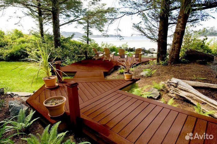 Террасная доска из дпк полнотелая