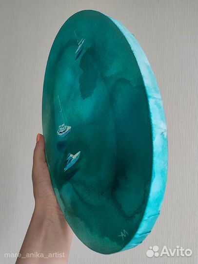 Интерьерная картина 20х30см «Парящие яхты Менорки»