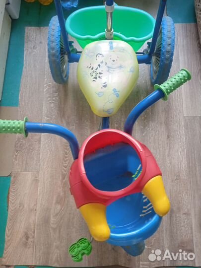 Трехколесный велосипед Толокар с ручкой 90 гг