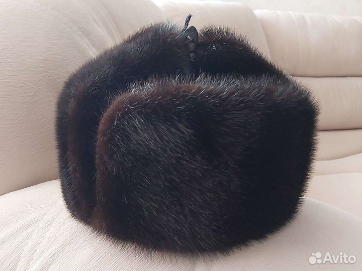 Норковая шапка мужская ушанка новая