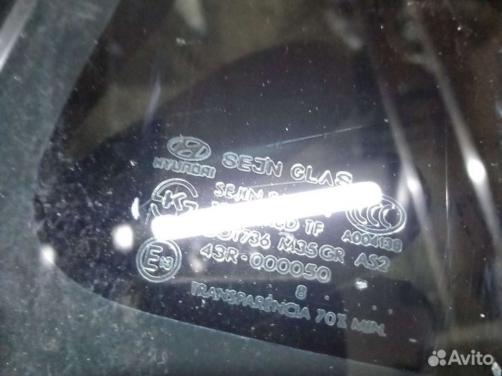 Форточка задняя правая Hyundai tucson 1
