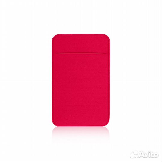 Чехол-накладка для карт на смартфон лайкра (red)