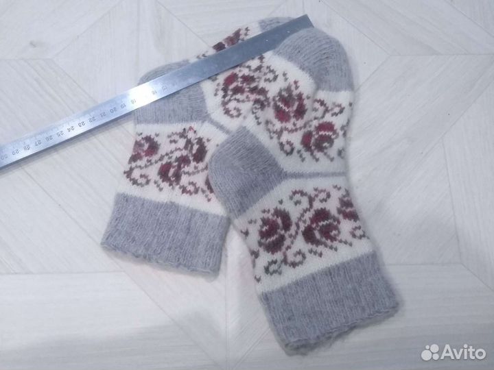 Носки вязаные тёплые три пары