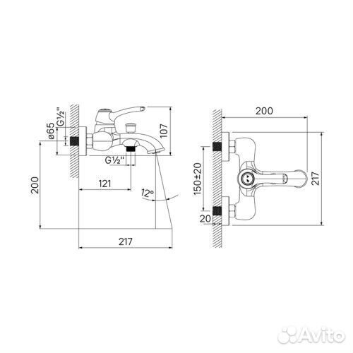 Смеситель для ванны Iddis Oldie oldsb00i02