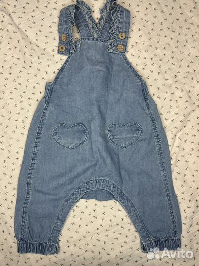 Джинсовый комбинезон для девочки hm размер 62