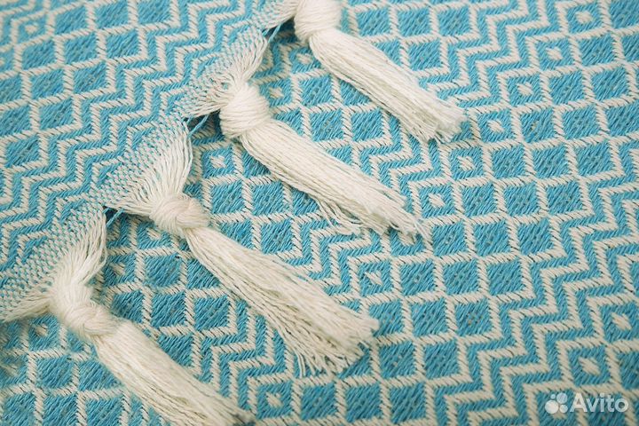Хлопковый плед Venera 145х200 см, цвет Голубой