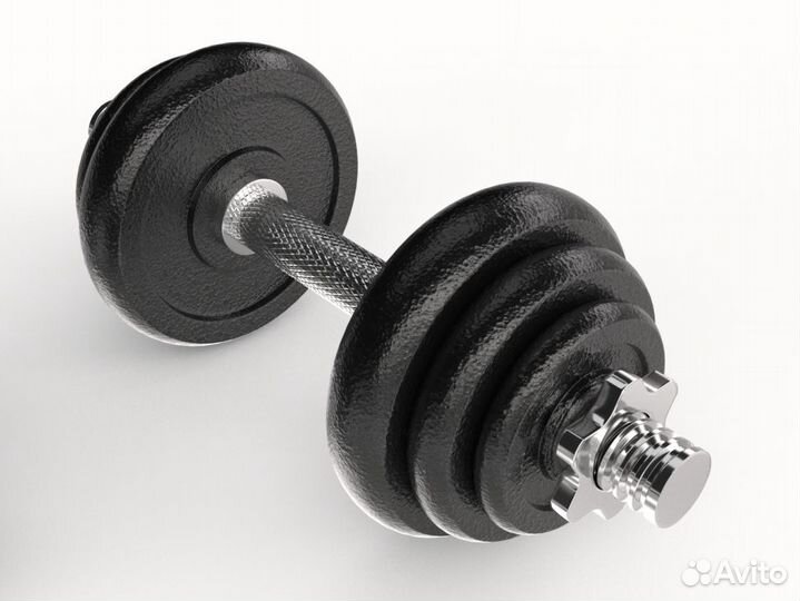 Набор гантелей и штанга unixfit в кейсе 50kg