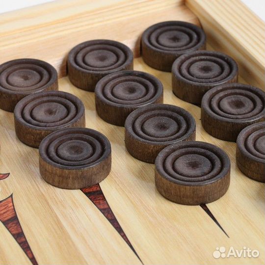 Нарды 'Таежный волк', деревянная доска 50 х 50 см