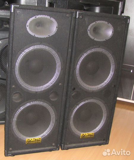 Колонки Dj-T 800+800W 2ш Pro-2x2+Вч Овальный Рупор