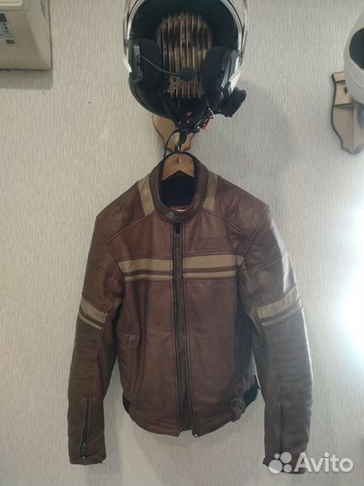Мотокуртка кожаная мужская