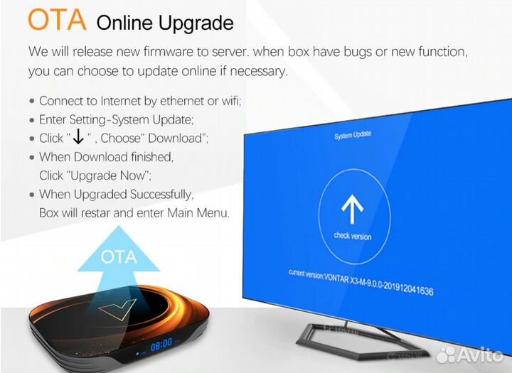 Тв смарт box Vontar x3 4/64 Гб