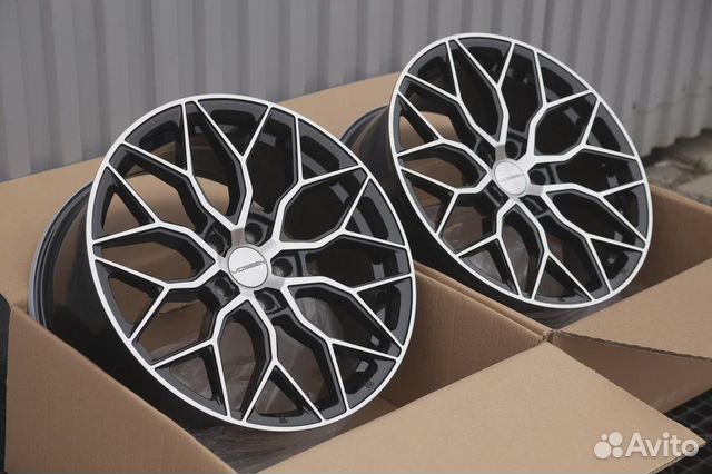Диски Vossen HF2 R 17 5x108 Черные с полировкой купить в Москве | Авито