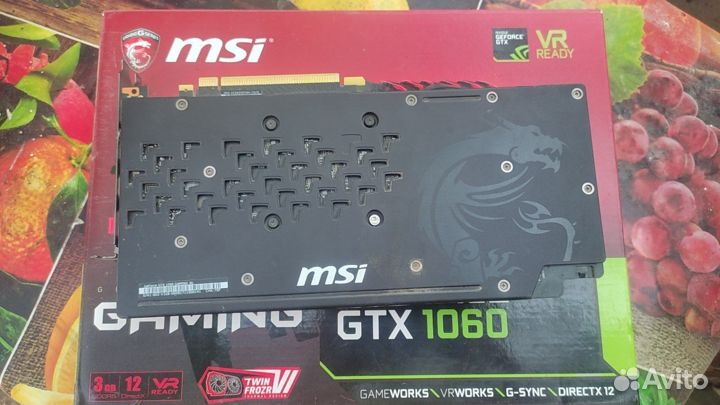 Видеокарта Gtx 1060 3gb MSI gaming x