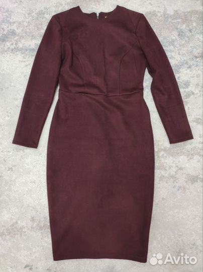 Платье футляр и укороченный жакет из эко замши