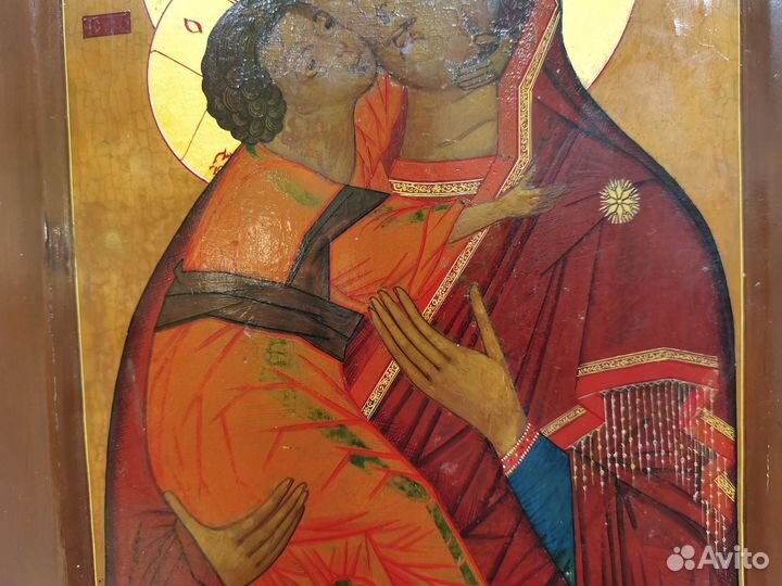 Икона Владимирская пресвятая богородица 19 век