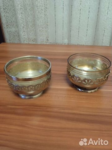 Конфетницы из СССР. Стекло +мельхиор