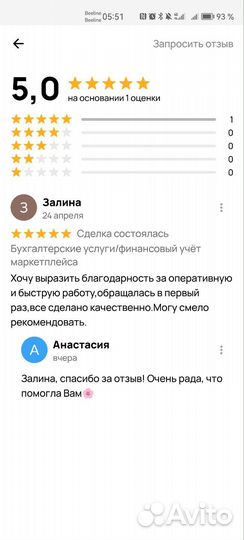 Бухгалтерские услуги / финансовый учёт маркетплейс
