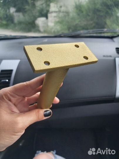 Опора (ножка) мебельная регулируемая золотая