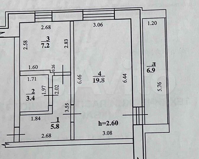 1-к. квартира, 36,2 м², 3/9 эт.