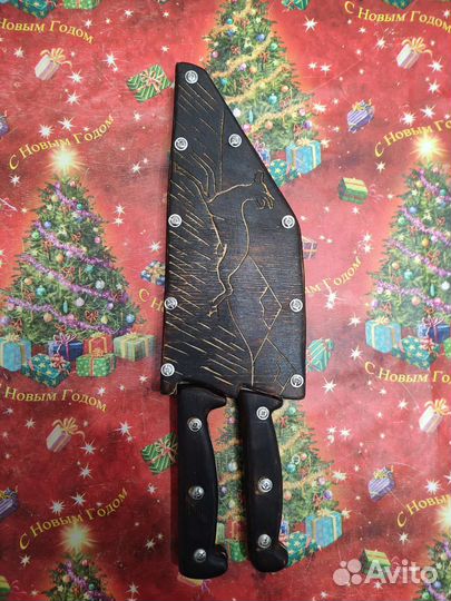 Нож охотничий ручной работы, простой, рабочий