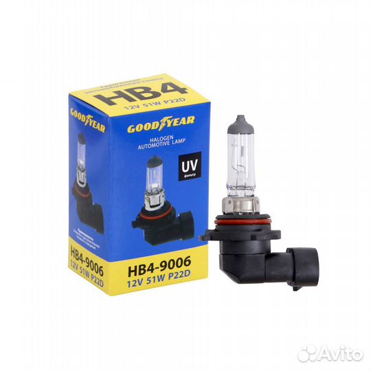Лампа автомобильная галогенная Goodyear HB4 12V 51