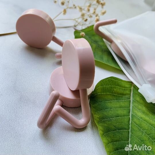 Розовые крючки самоклеющиеся для кухни, ванной