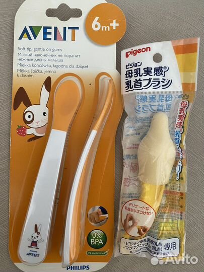 Ложка для прикорма и щетка для мытья соски