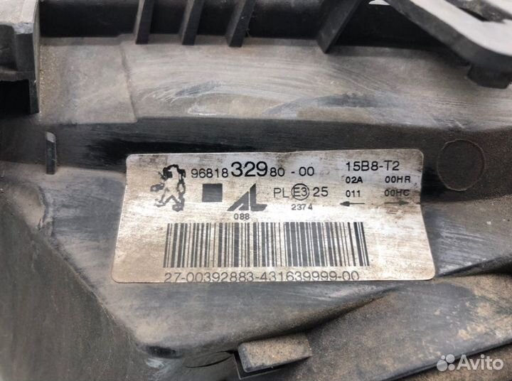 Фара 9681832980 Peugeot 307 (2001-2008)