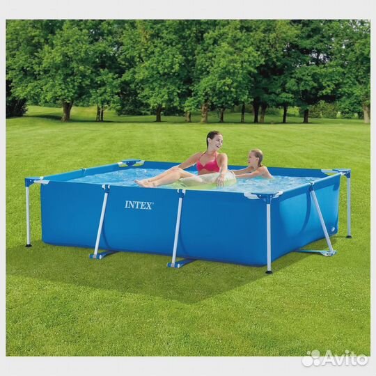 Бассейн каркасный прямоугольный 220 х 150 х 60 см