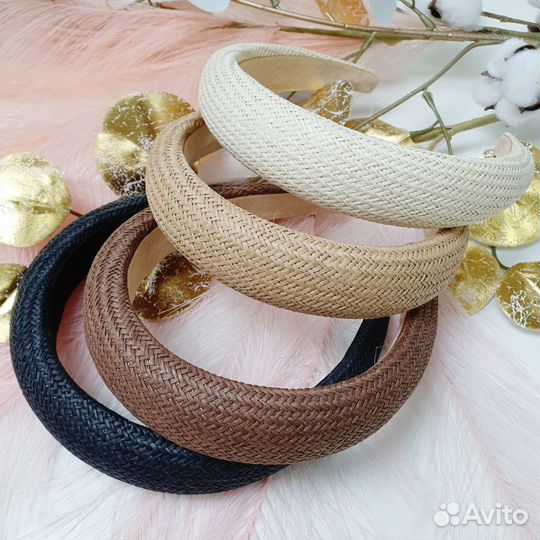 Объемный плетеный ободок