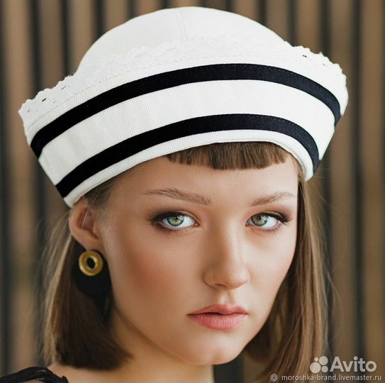 Шляпа летняя Море Воротник гюйс с кружевом